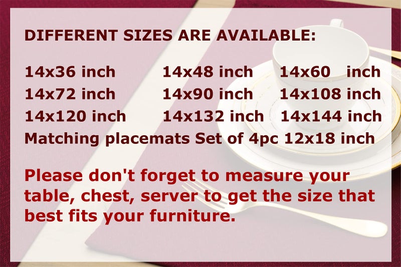 Akutana Red Table Runner 72 inch, Cranberry Dresser Scarf, Burgundy Outdoor Coffee Table Runner, Waterproof Dining Table Runners for Fiesta, Dinner Parties, Wedding, Thanksgiving, Holiday, Christmas - Image 4